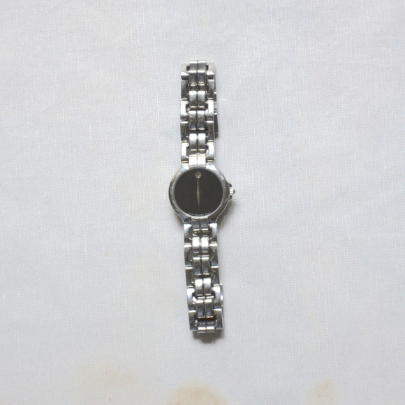 Movado Museum Classic Stainless Steel Bracelet Watch | 33mm  Movado Museum Silver Open Link Bracelet Watch